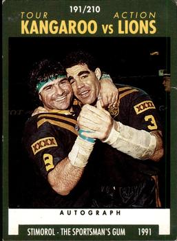 1991 Stimorol NRL #191 Tour Action Kangaroo vs Lions Front